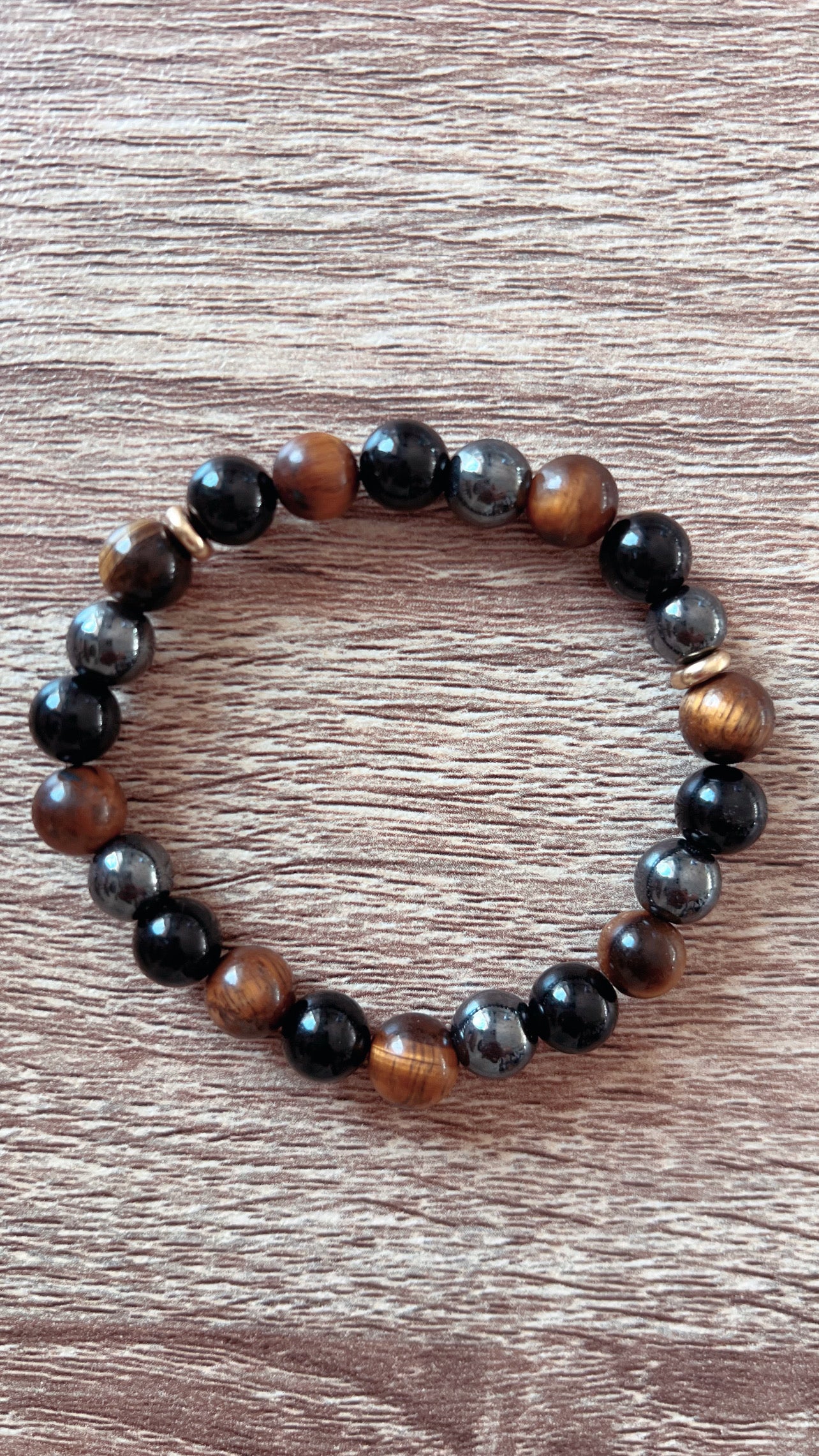 Bracelet de Protection – Tourmaline Noire, Œil de Tigre & Hématite