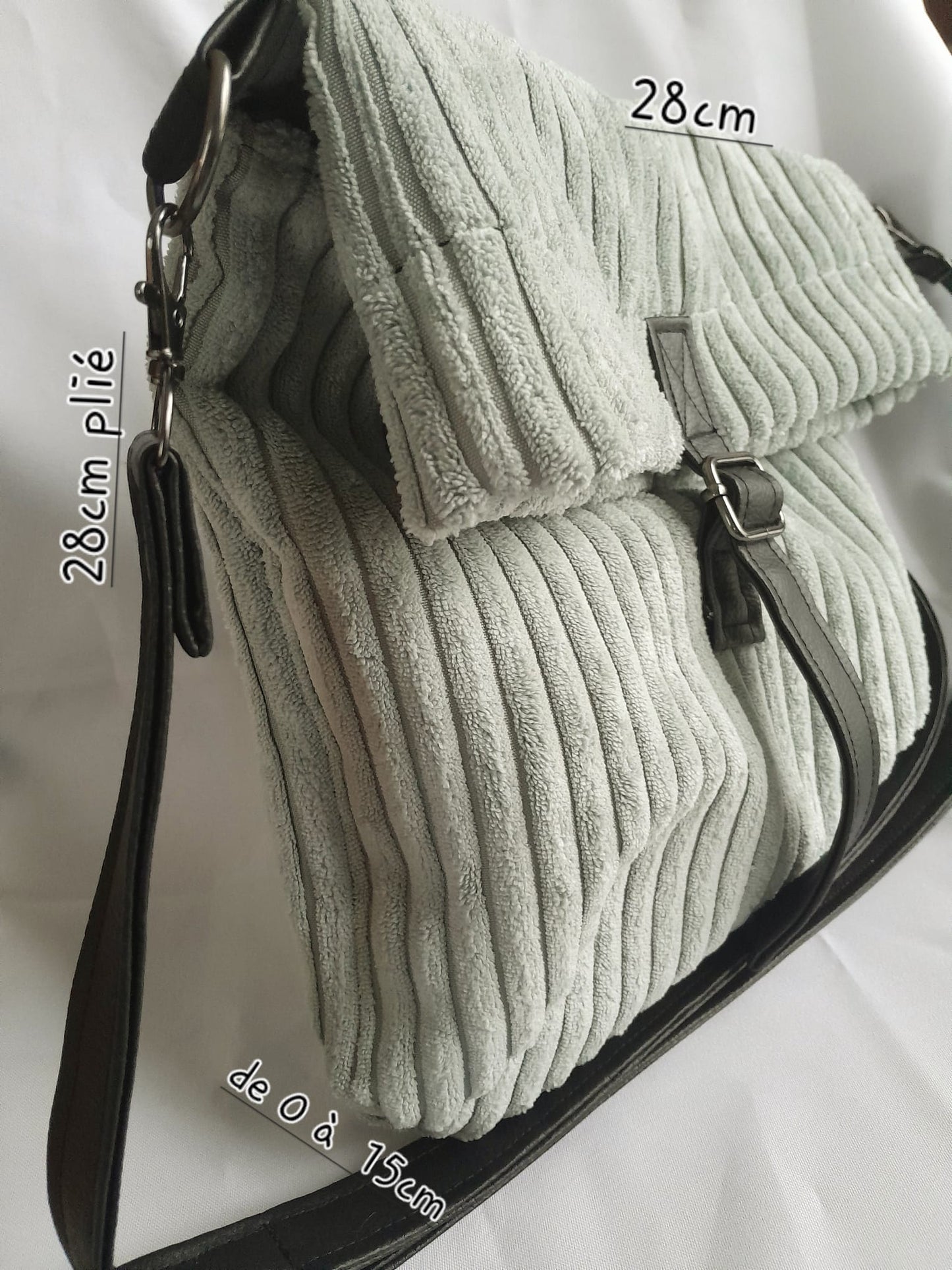 Sac Becase Velours Jade